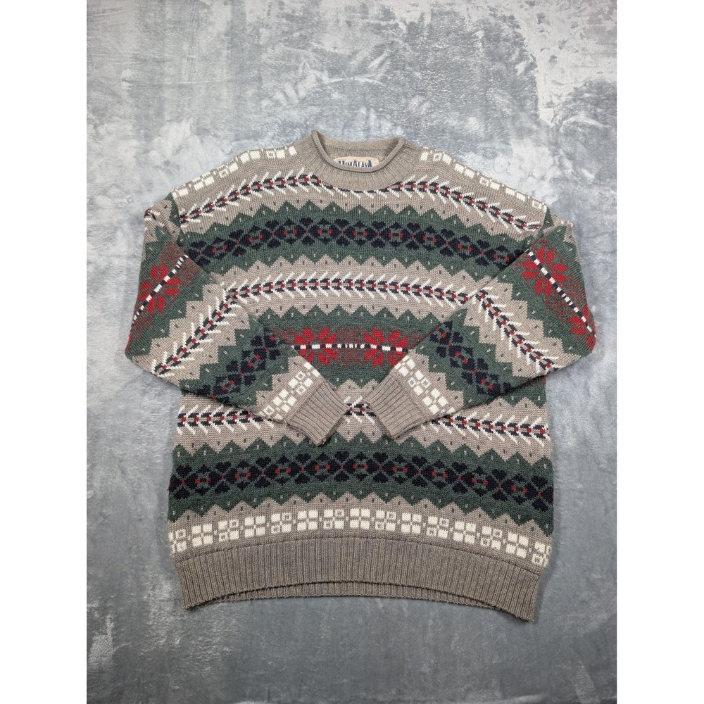 Himalaya Outfitters Roll Neck Sweater Womens 1X Fair Isle Wool Blend
